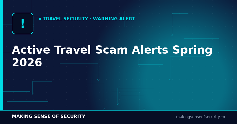 Active travel scam alerts spring 2026 — quishing, AI deepfakes, ESTA fraud