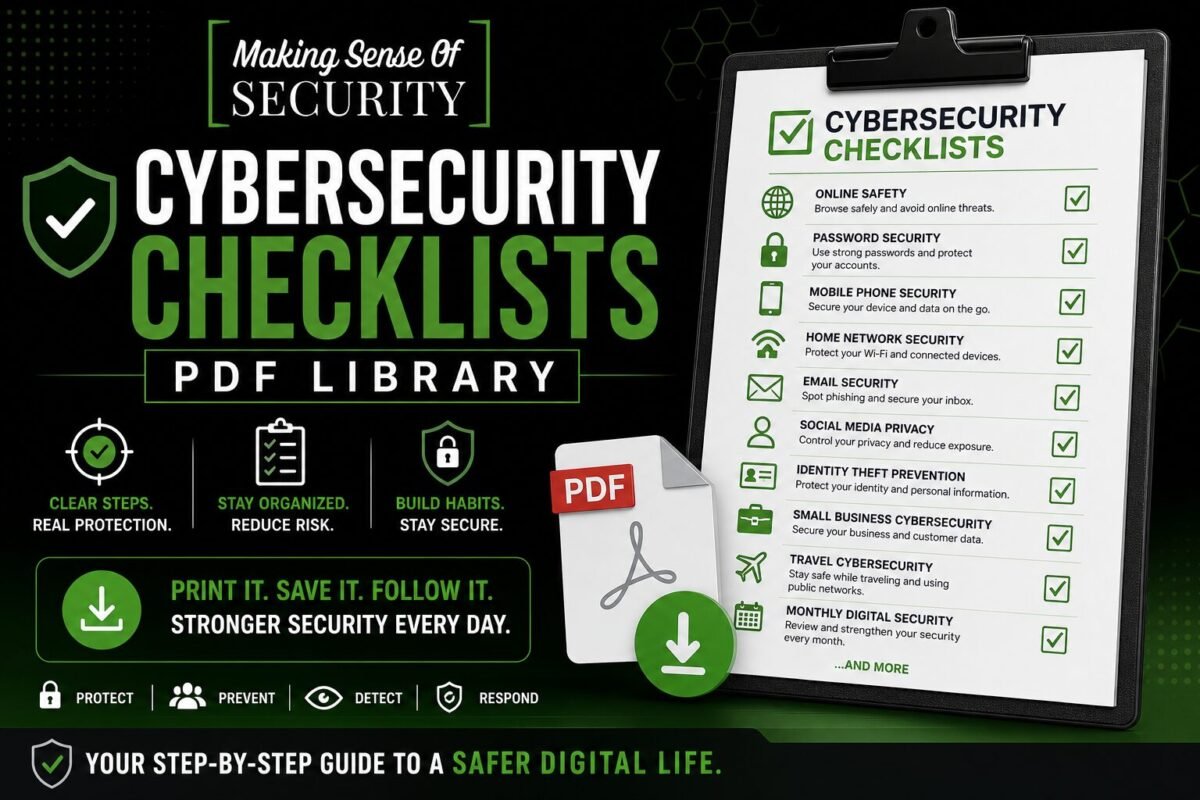 cybersecurity checklists PDF library - Making Sense Of Security